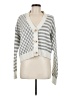 Hem & Thread Checkered-gingham Gray Cardigan Size M - photo 1