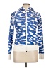 Nike 100% Cotton Print Blue Track Jacket Size M - photo 1