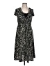 Studio M Animal Print Black Casual Dress Size 12 - photo 1