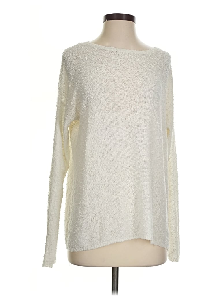 Club Monaco Long Sleeve Top Ivory Boatneck Tops - Used - Size Small