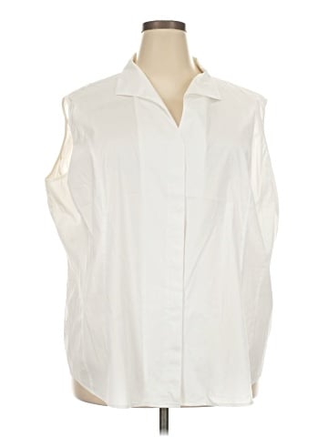 misook Sleeveless Button-Down Shirt (view 1)