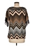 Cato 100% Rayon Brown Short Sleeve Blouse Size M - photo 2