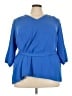 ELOQUII 100% Polyester Blue 3/4 Sleeve Blouse Size 22 - photo 1