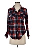 Just Be... 100% Polyester Plaid Red Long Sleeve Blouse Size S - photo 1