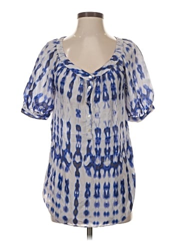 Velvet Short Sleeve Silk Top (view 1)