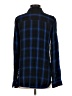 Treasure & Bond 100% Rayon Plaid Blue Long Sleeve Button-Down Shirt Size S - photo 2