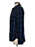 Treasure & Bond 100% Rayon Plaid Blue Long Sleeve Button-Down Shirt Size S - photo 5