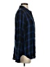 Treasure & Bond 100% Rayon Plaid Blue Long Sleeve Button-Down Shirt Size S - photo 4
