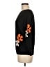 Aaeda Floral Black Pullover Sweater Size M - photo 5