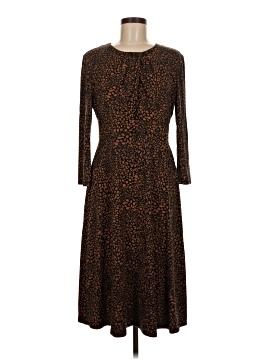 brown african print dresses Hobbs Polka Dot Brown Dress 10