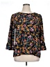 Bobeau 100% Polyester Floral Black 3/4 Sleeve Blouse Size XL - photo 1