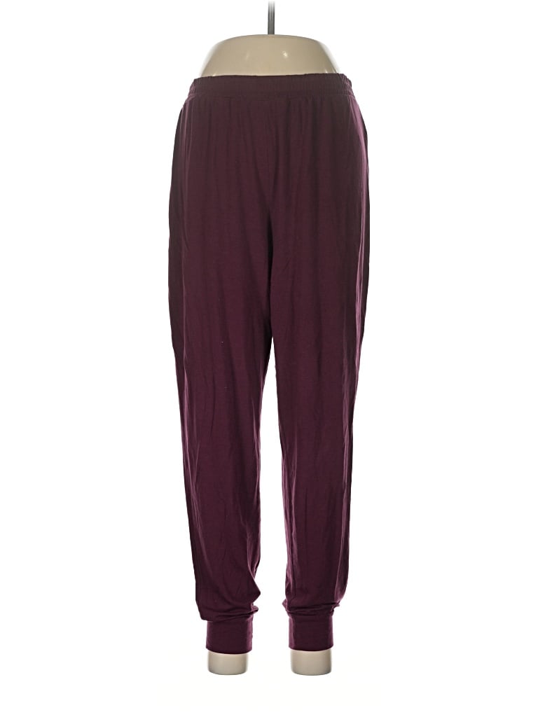Pre-owned Athleta Track Pants In Burgundy