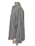 DKNY 100% Polyester Stripes Silver Long Sleeve Blouse Size XS - photo 5