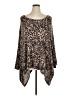 Rain Brown Long Sleeve Blouse Size XL - photo 1
