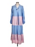 Sail to Sable 100% Polyester Color Block Blue Casual Dress Size L - photo 1