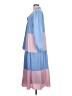 Sail to Sable 100% Polyester Color Block Blue Casual Dress Size L - photo 5