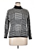 Joseph A. Houndstooth Black Turtleneck Sweater Size XL - photo 1