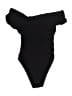 Lush Solid Black One Piece Swimsuit Size M - photo 1