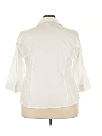 Jones New York Signature 3/4 Sleeve Button-Down Shirt (view 2)