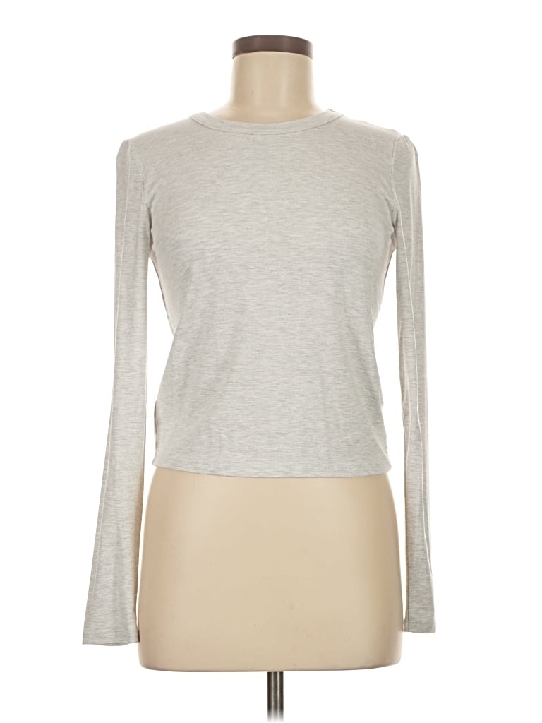 Pre-owned Pink Rose Long Sleeve T-shirt In Silver
