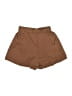 Shein 100% Polyester Solid Brown Shorts Size S - photo 2