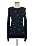 Sugarhill Brighton 100% Cotton Animal Print Black Pullover Sweater Size 6 - photo 1