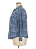Talbots 100% Cotton Print Blue Long Sleeve Button-Down Shirt Size 18 Petite - photo 5