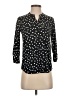 Maeve 100% Rayon Polka Dots Black 3/4 Sleeve Blouse Size XS - photo 1