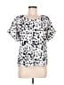 MELLODAY Silver Short Sleeve Blouse Size M - photo 1