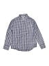 Crewcuts 100% Cotton Checkered-gingham Blue Long Sleeve Button-Down Shirt Size 8 - photo 1