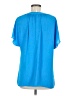 Jade 100% Polyester Blue Short Sleeve Blouse Size M - photo 2