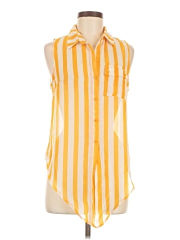 Timing Sleeveless Button-Down Shirt (view 1)