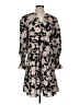 Spin 100% Polyester Floral Black Casual Dress Size S - photo 1