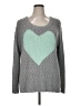 Simply Be 100% Acrylic Hearts Gray Pullover Sweater Size 16 - 18 - photo 1