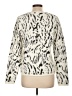 Greige Animal Print Ivory Pullover Sweater Size L - photo 2