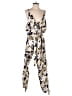 Bucketlist 100% Polyester Animal Print Ivory Jumpsuit Size L - photo 1