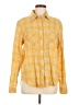 Ellison 100% Cotton Plaid Yellow Long Sleeve Button-Down Shirt Size M - photo 1