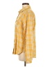 Ellison 100% Cotton Plaid Yellow Long Sleeve Button-Down Shirt Size M - photo 5