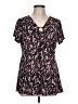 Lane Bryant Black Short Sleeve Blouse Size 10 - 12 Plus - photo 1