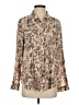Mystree 100% Rayon Paisley Tan Long Sleeve Blouse Size S - photo 1