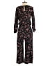 Velvet 100% Viscose Floral Black Jumpsuit Size M - photo 2