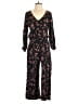 Velvet 100% Viscose Floral Black Jumpsuit Size M - photo 1