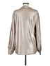 Hunter Bell Metallic Silver Long Sleeve Blouse Size M - photo 2