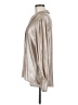 Hunter Bell Metallic Silver Long Sleeve Blouse Size M - photo 5
