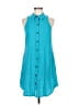 Boho Chic Solid Teal Casual Dress Size M - photo 1