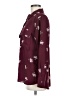 Elodie 100% Polyester Print Burgundy Long Sleeve Blouse Size M - photo 5