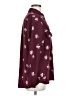 Elodie 100% Polyester Print Burgundy Long Sleeve Blouse Size M - photo 4