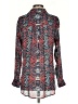 Pilcro 100% Viscose Print Blue Red Long Sleeve Blouse Size XS - photo 2