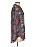 Pilcro 100% Viscose Print Blue Red Long Sleeve Blouse Size XS - photo 4