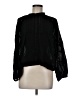 Zara 100% Cotton Black Long Sleeve Blouse Size M - photo 1